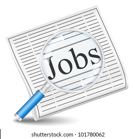 Job Search, vector eps10 illustration