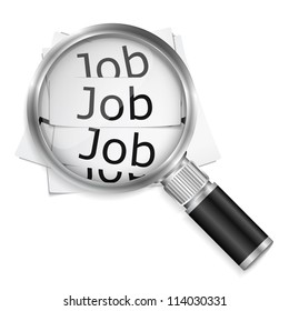Job Search, vector eps10 illustration