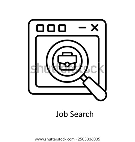 Job Search vector filled outline Icon Design illustration. Graphic Design Symbol on White background EPS 10 File