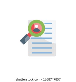 Job Search Vector Flat Illustration. Banking and Finance icon