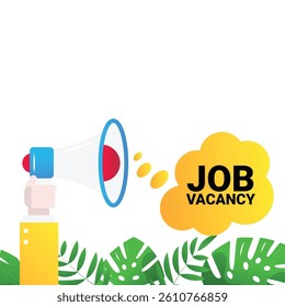 Job search vector flat illustration, isolated on the white background