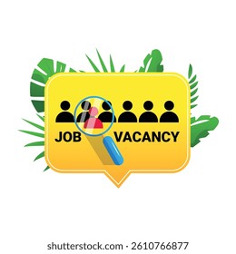 Job search vector flat illustration, isolated on the white background