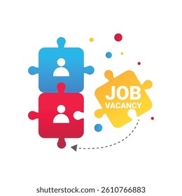 Job search vector flat illustration, isolated on the white background