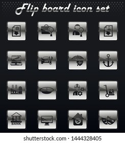 job search vector flip mechanical icons for user interface design