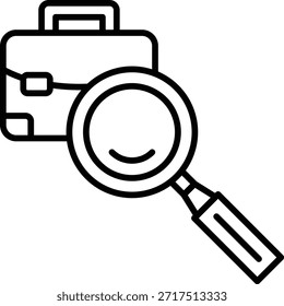 Icono de Vector de búsqueda de empleo. Se puede utilizar para aplicaciones de impresión, móviles y de Web.