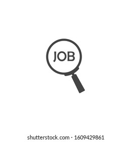 Job search vector icon on white isolated background.