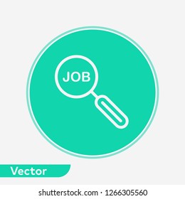 Job search vector icon sign symbol