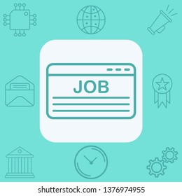 Job search vector icon sign symbol