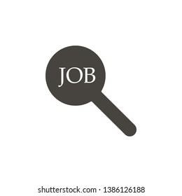 Job, search vector icon. Simple element illustrationJob, search vector icon. Material concept vector illustration.