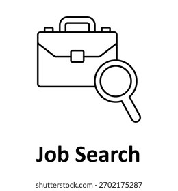 Icono de Vector de Búsqueda de trabajo que puede modificarse o editarse fácilmente
