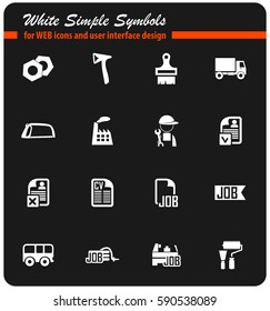 job search vector icons for user interface design