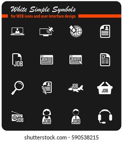 job search vector icons for user interface design