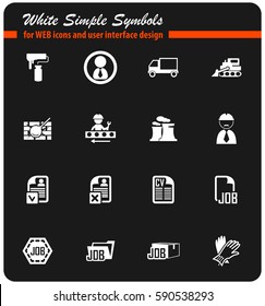 job search vector icons for user interface design