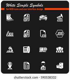 job search vector icons for user interface design