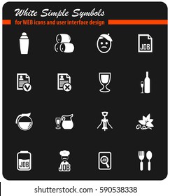 job search vector icons for user interface design