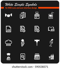 job search vector icons for user interface design