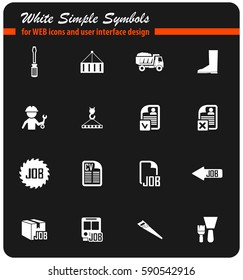 job search vector icons for user interface design