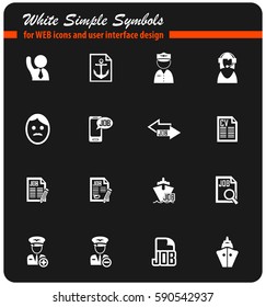 job search vector icons for user interface design