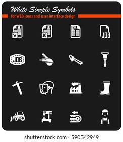 job search vector icons for user interface design