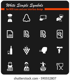 job search vector icons for user interface design