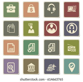 job search vector icons for user interface design