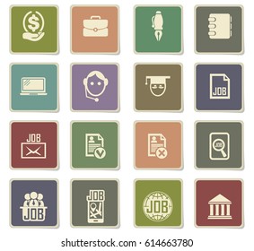 job search vector icons for user interface design