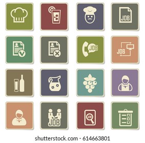 job search vector icons for user interface design