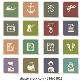 job search vector icons for user interface design
