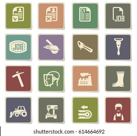 job search vector icons for user interface design