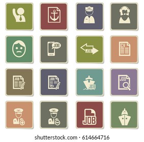 job search vector icons for user interface design