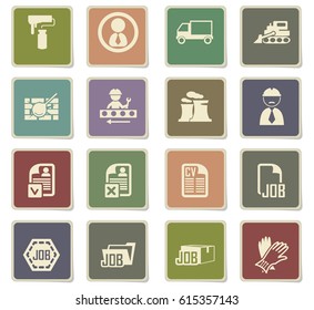 job search vector icons for user interface design