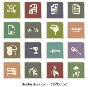 job search vector icons for user interface design