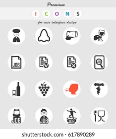 job search vector icons for user interface design