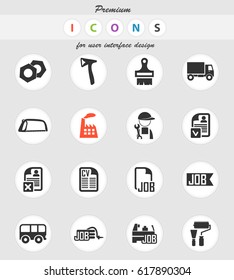 job search vector icons for user interface design