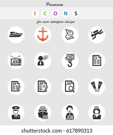 job search vector icons for user interface design