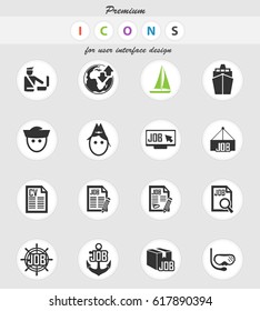 job search vector icons for user interface design