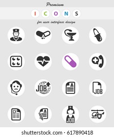 job search vector icons for user interface design