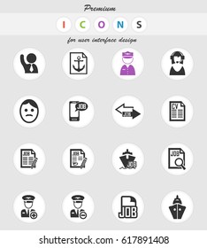 job search vector icons for user interface design