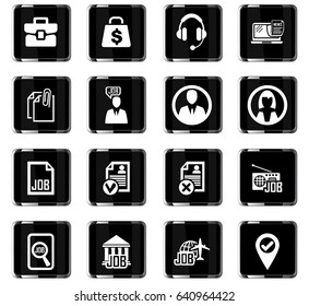 job search vector icons for user interface design
