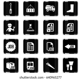 job search vector icons for user interface design