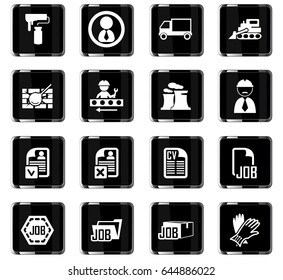 job search vector icons for user interface design