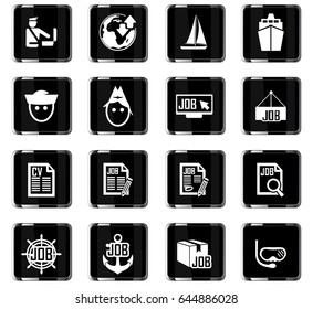job search vector icons for user interface design