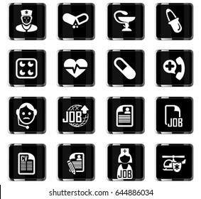 job search vector icons for user interface design