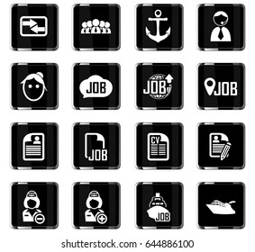 job search vector icons for user interface design