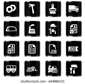 job search vector icons for user interface design
