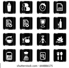 job search vector icons for user interface design
