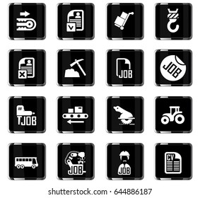 job search vector icons for user interface design