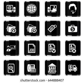 job search vector icons for user interface design