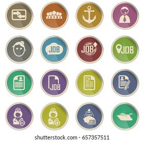 job search vector icons for user interface design