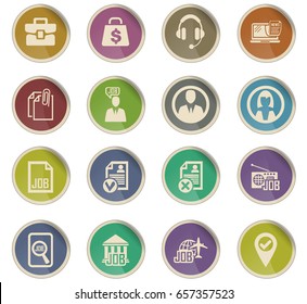 job search vector icons for user interface design